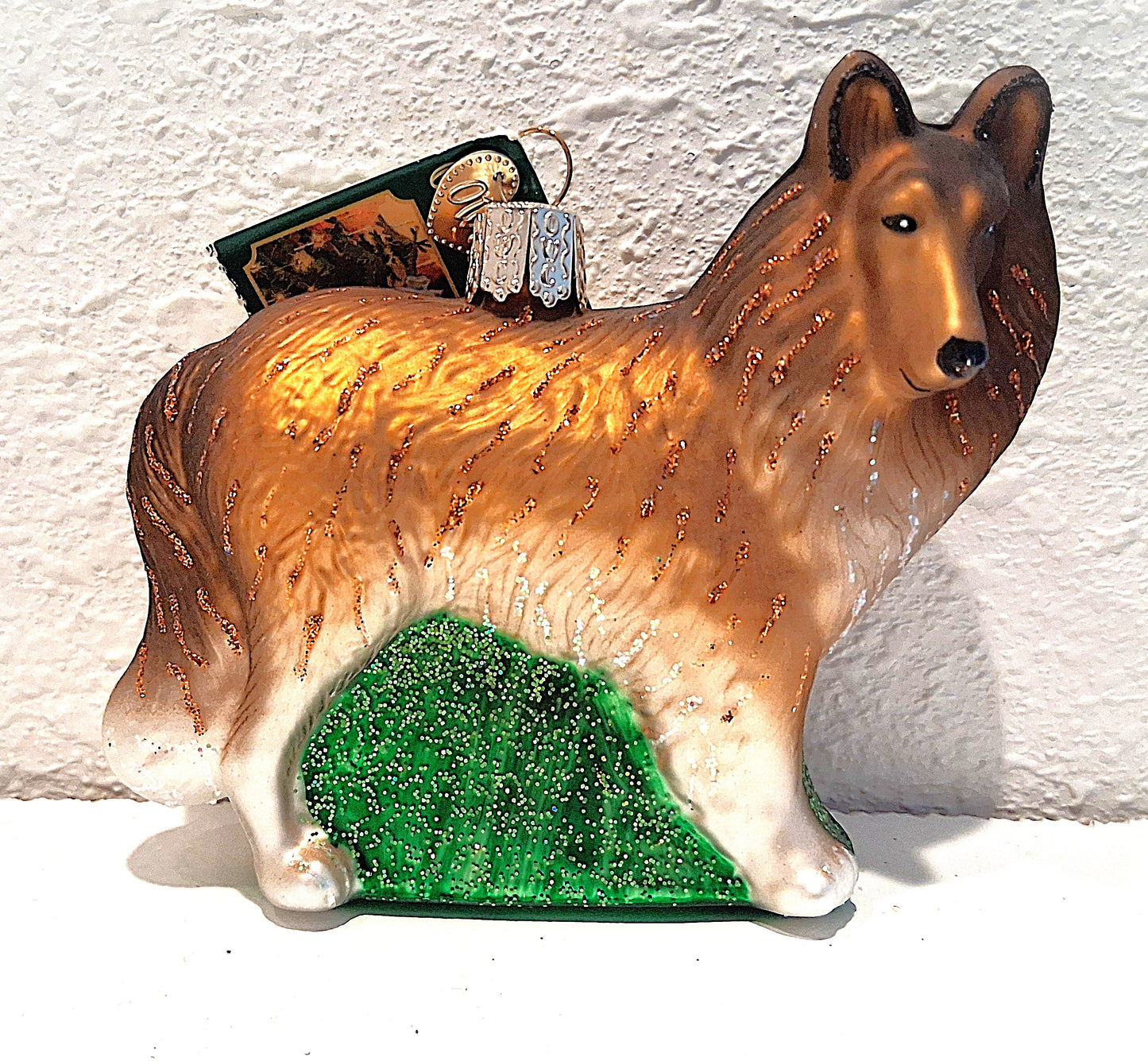 Tan Collie Old World Christmas Ornament