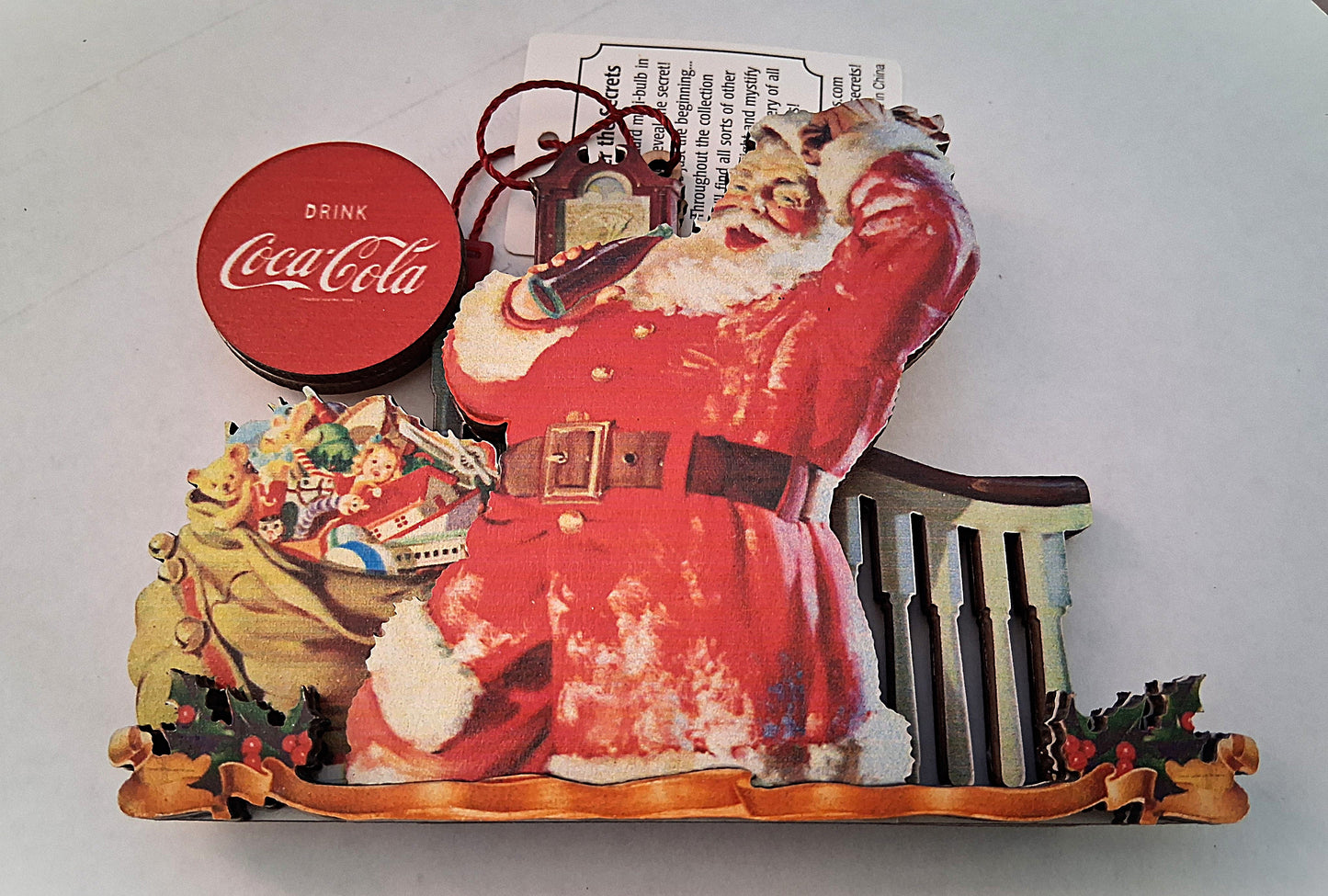 Coca Cola Staircase Santa Christmas Tree Ornament by Ginger Cottages