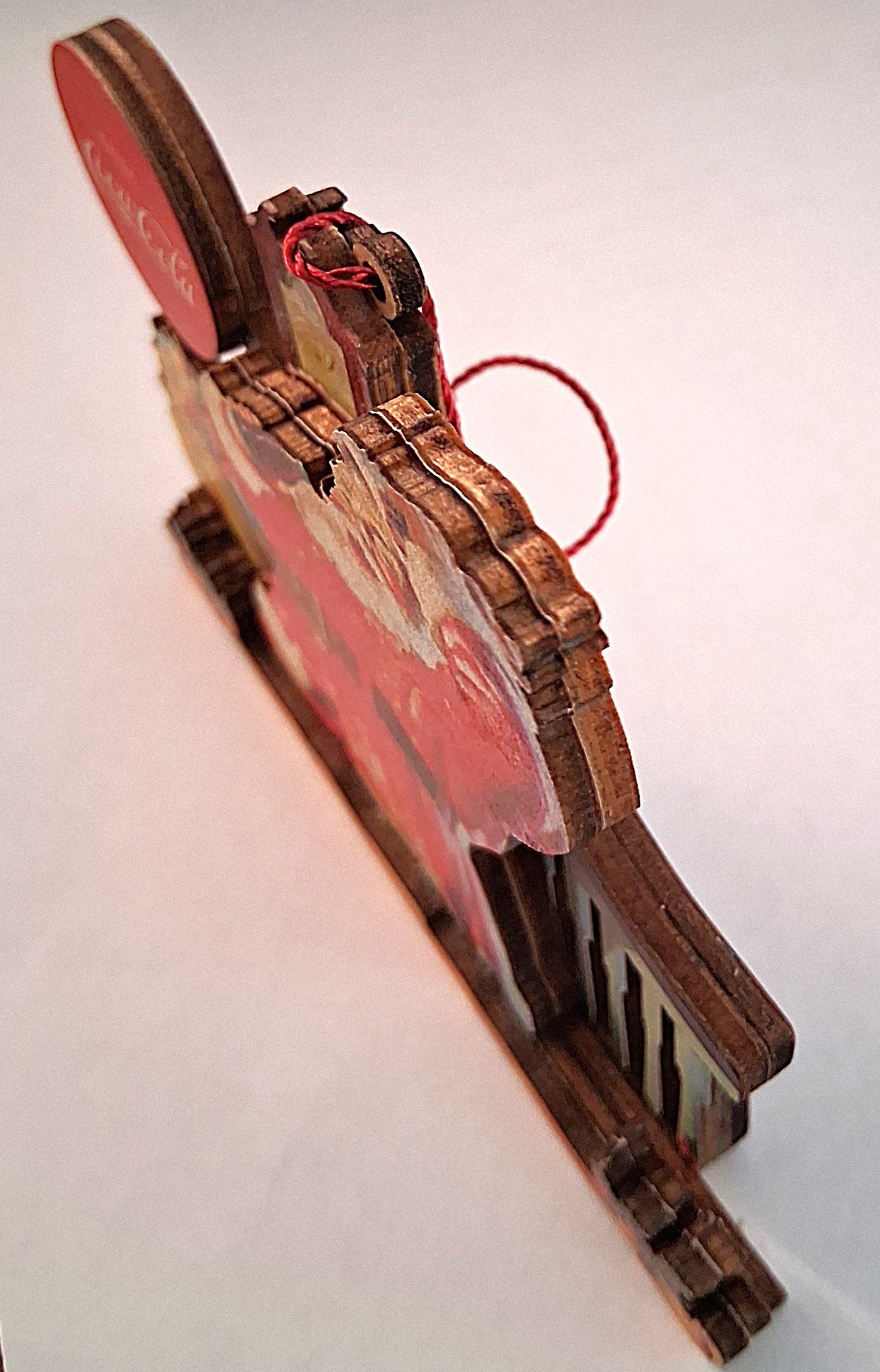 Coca Cola Staircase Santa Christmas Tree Ornament by Ginger Cottages