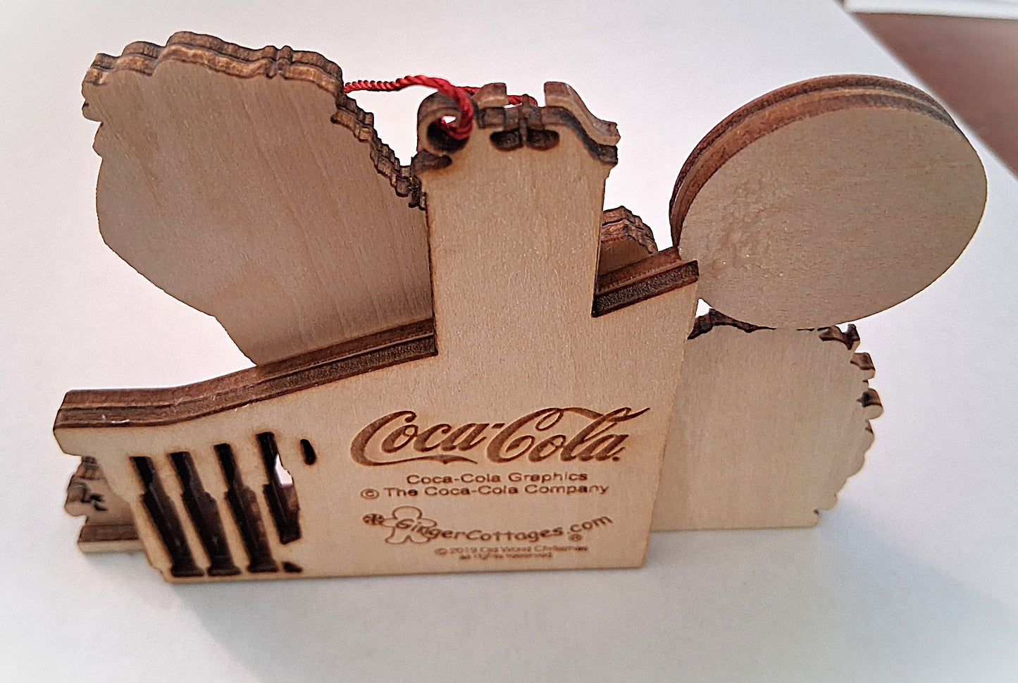 Coca Cola Staircase Santa Christmas Tree Ornament by Ginger Cottages