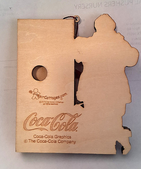 Coca Cola Santa Soda Machine Santa Christmas Tree Ornament by Ginger Cottages