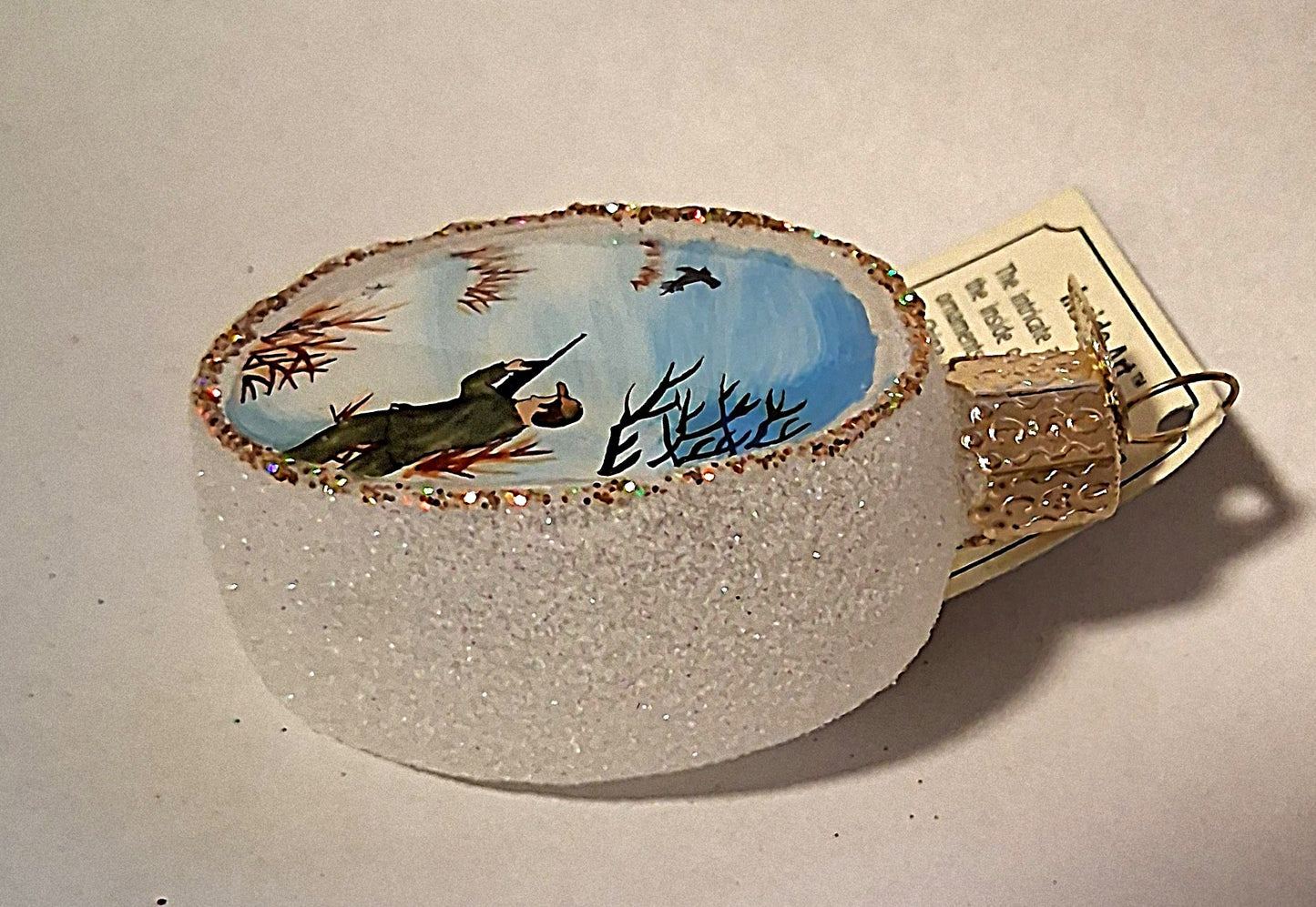 Inside Art Duck Hunting Glass Tree Ornament by Old World Christmas