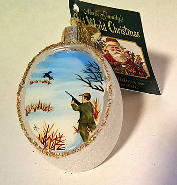 Inside Art Duck Hunting Glass Tree Ornament by Old World Christmas