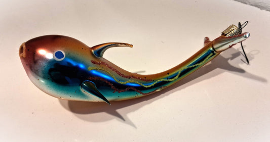 Shark Fish - Vintage Glass Hanging Tree Ornament Made in Czech Republic