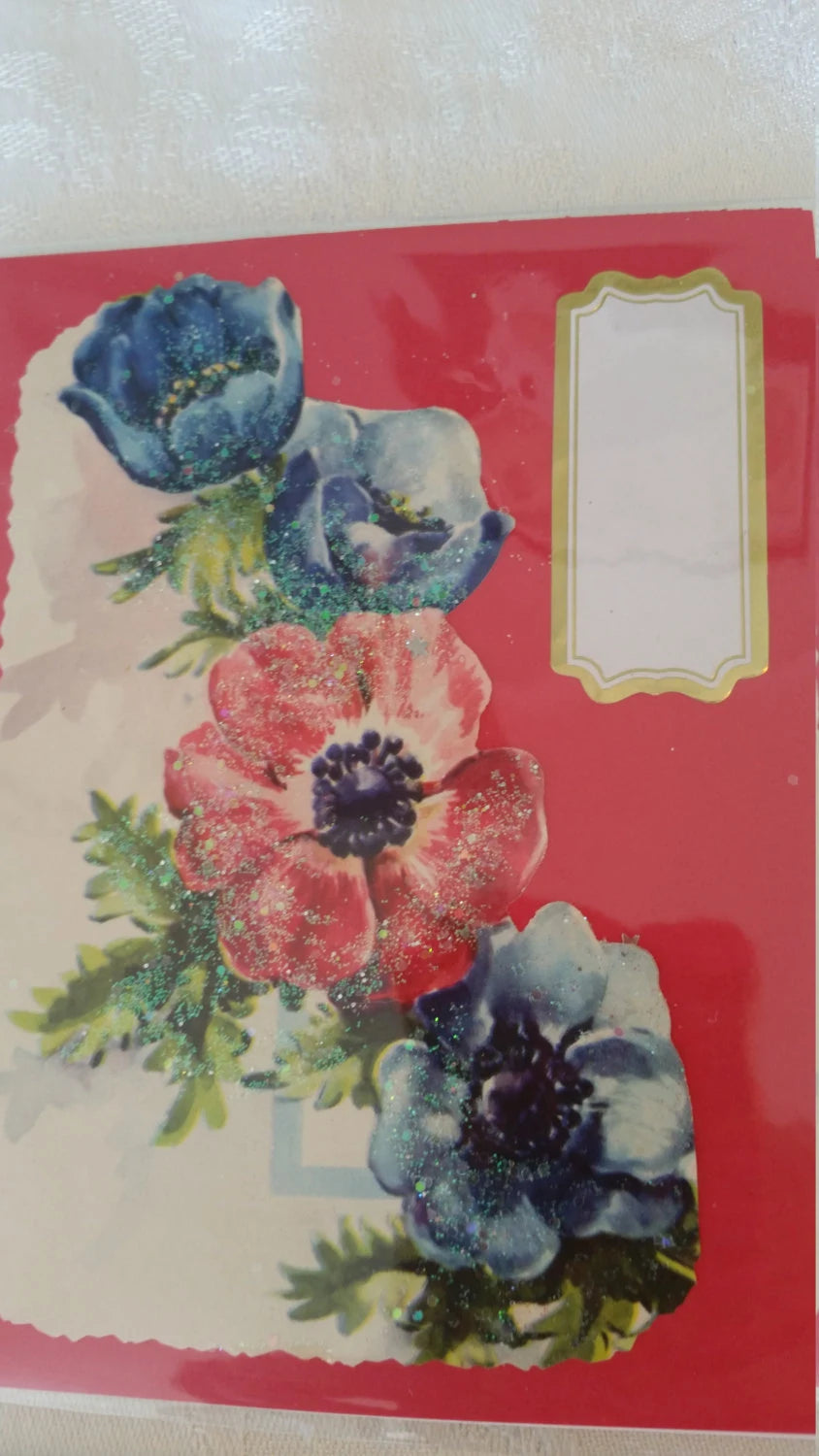 Set of 4 Handmade Vintage Greeting Cards