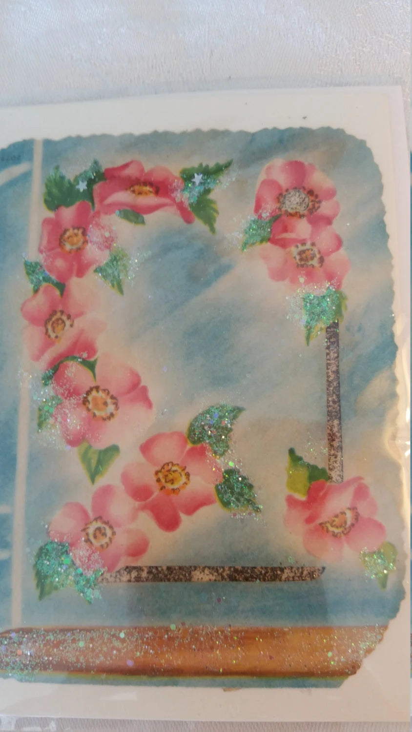 Set of 4 Handmade Vintage Greeting Cards