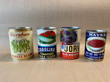 Vintage Label Set of 3 Fruit & Veggie Cans