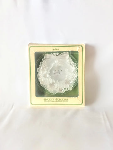 Vintage 1980 Hallmark Highlights Wreath Ornament