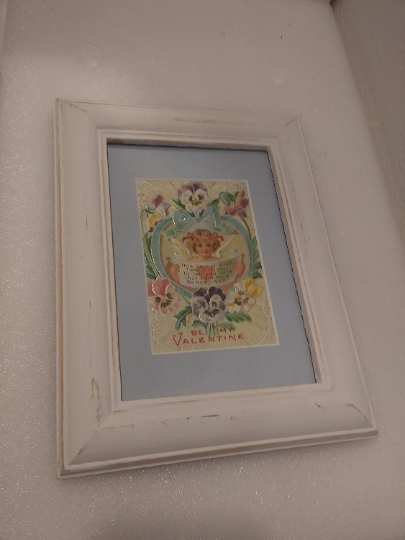 Vintage Valentine's Day Framed Postcard Picture