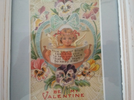 Vintage Valentine's Day Framed Postcard Picture