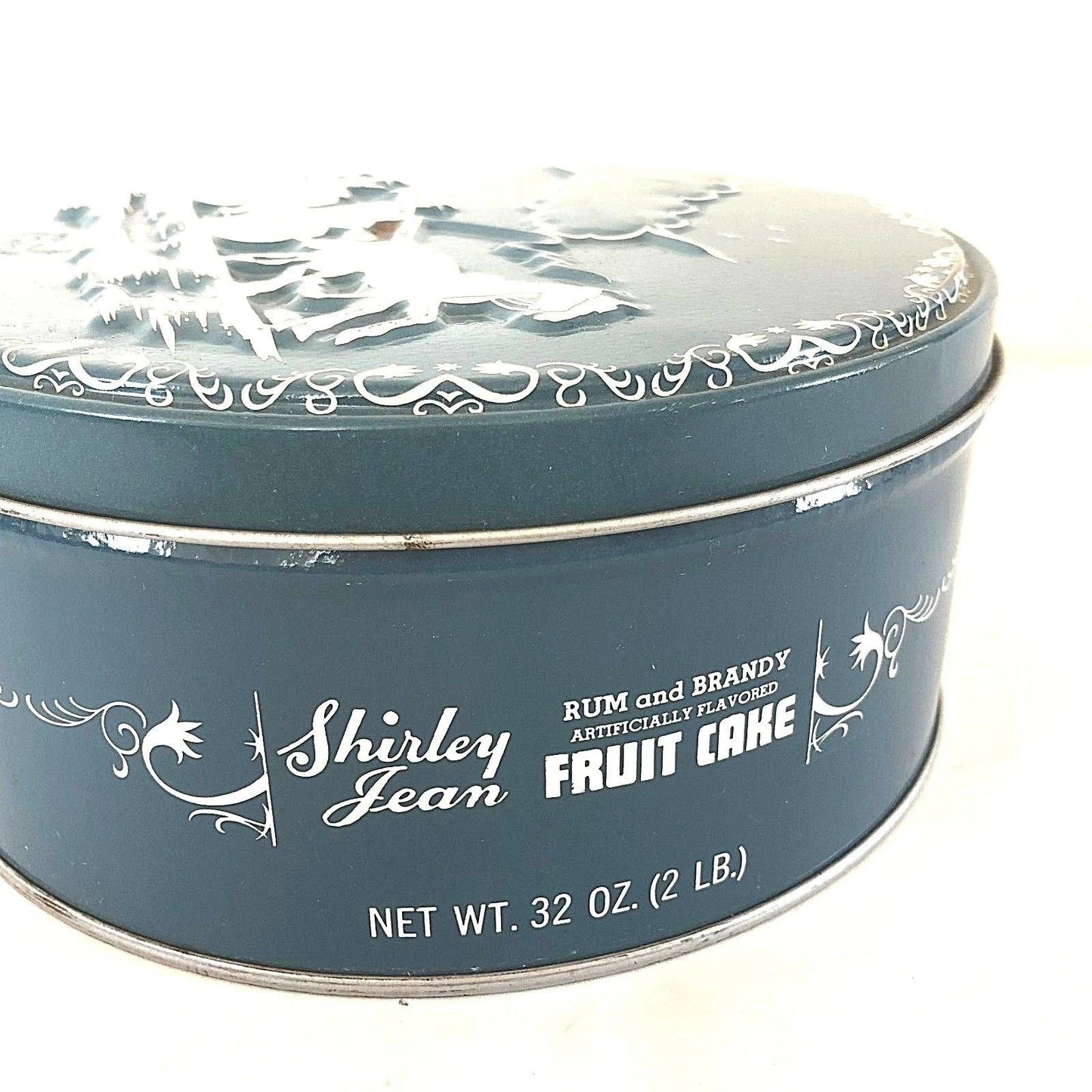 Vintage The Capitol Cake Company Blue Tin