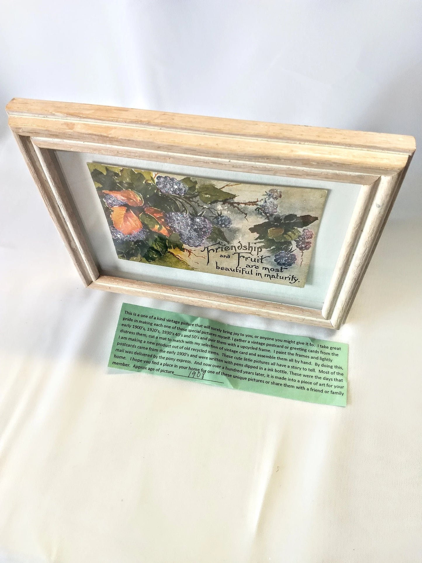 Vintage 1908 Framed Collectible Postcard