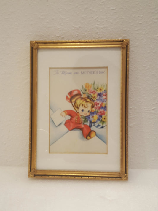 Vintage Framed Mother's Day Card