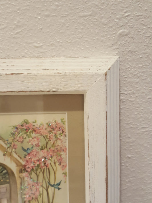 Vintage 1940's Framed Postcard Decor Gift