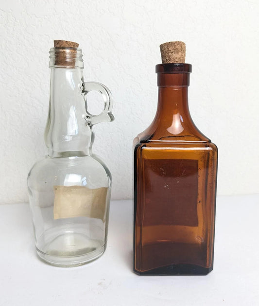 Vintage Antique Style Poison Drug Store Bottles