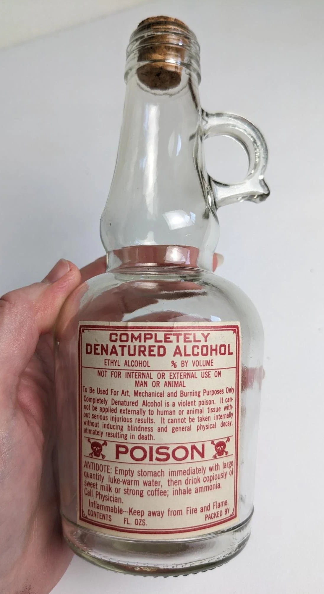 Vintage Antique Style Poison Drug Store Bottles