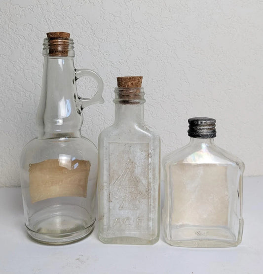 Vintage Antique Style Poison Drug Store Bottles