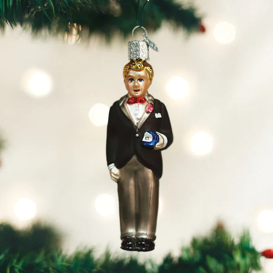 Groom Blonde Old World Christmas Ornament