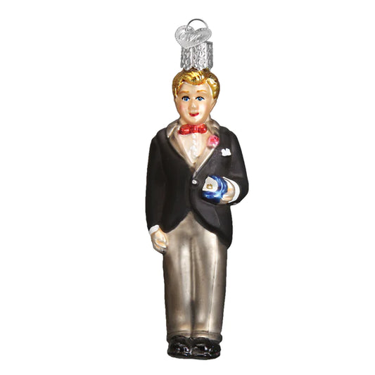 Groom Blonde Old World Christmas Ornament