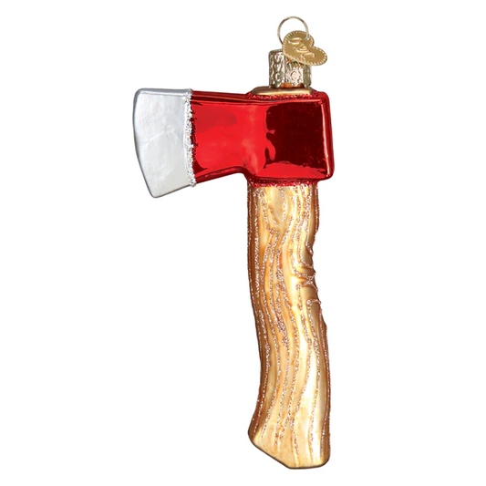Wood Cutter's Axe - Blown Glass Tree Ornament by Old World Christmas