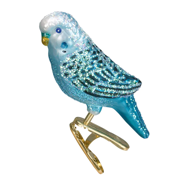 Blue Miniature Parakeet Old World Christmas Ornament