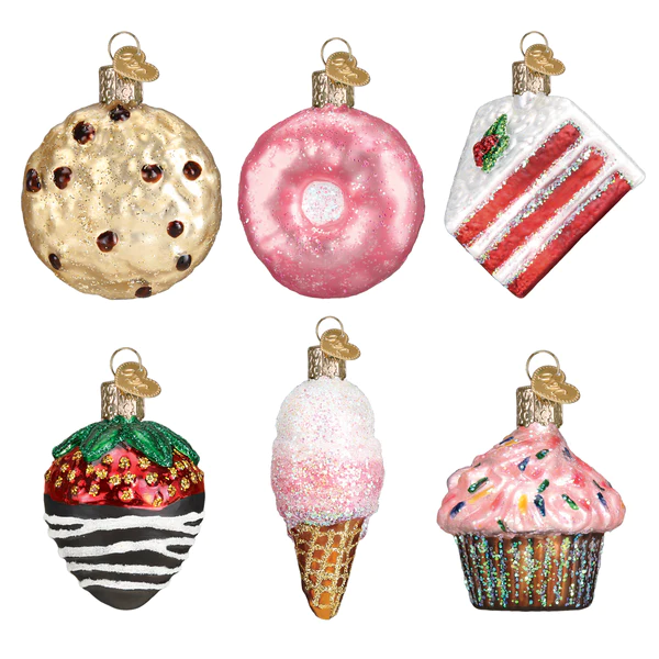 Mini Dessert Old World Christmas Ornament Set