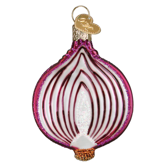 Red Onion Blown Glass Hanging Tree Ornament by Old World Christmas™