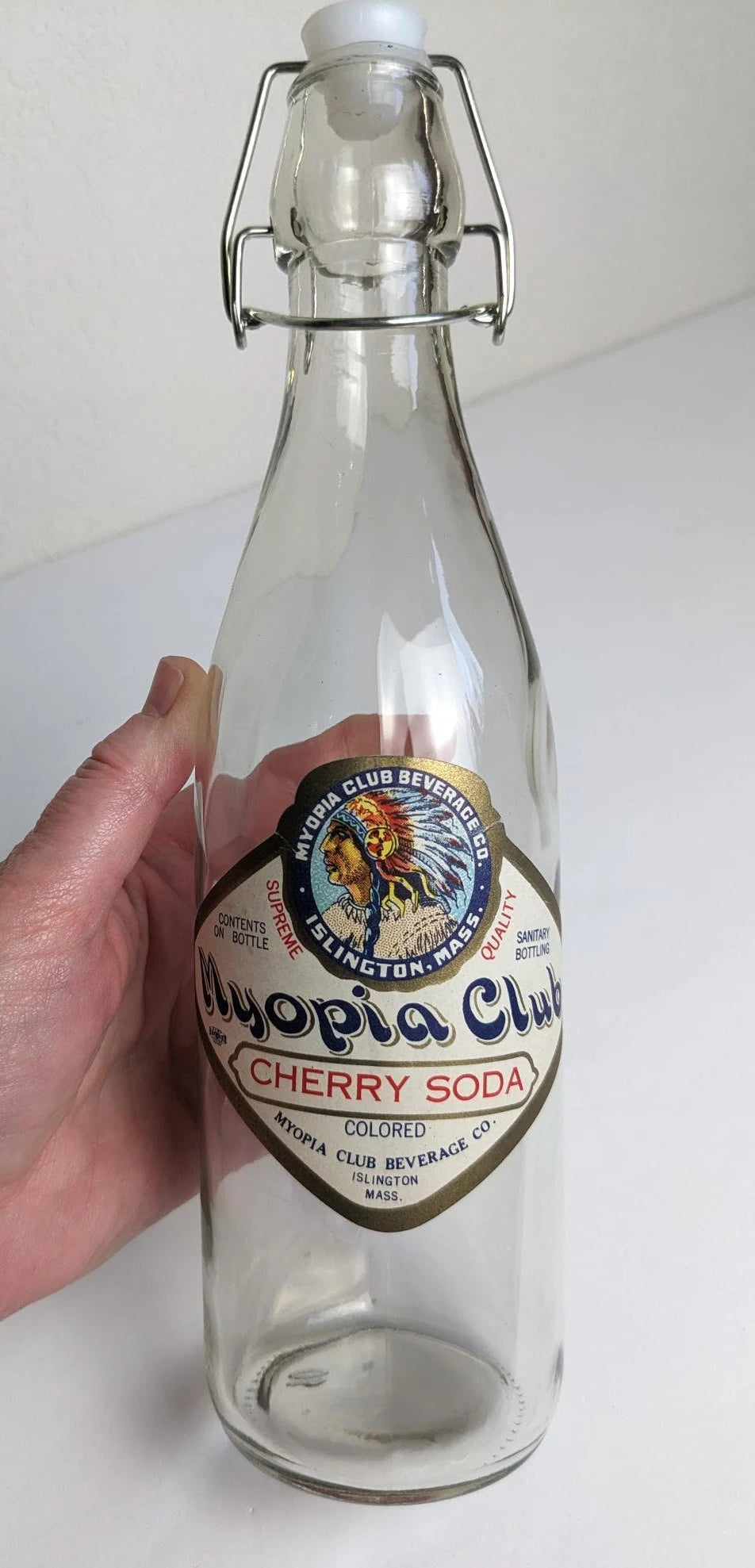 Vintage Antique Style Soda Bottles - Ginger Ale and Cherry Soda Labels