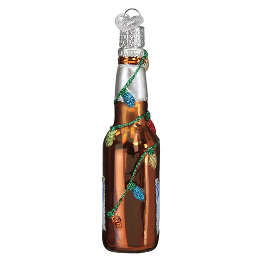 Coors Light Holiday Bottle of Beer - Blown Glass Tree Ornament by Old World Christmas
