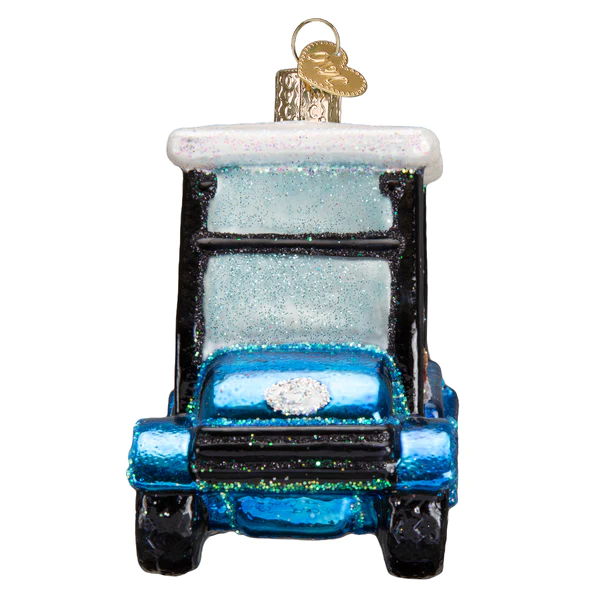 Golf Cart Santa Old World Christmas Ornament