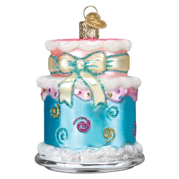 Happy Birthday Cake Old World Christmas Ornament