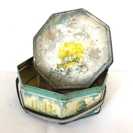 Vintage Loose-Wiles Biscuit Company Nautical Theme Tin