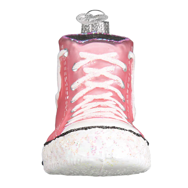 Pink High-top Sneaker Old World Christmas Ornament