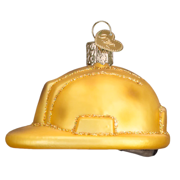 Construction Helmet Old World Christmas Ornament