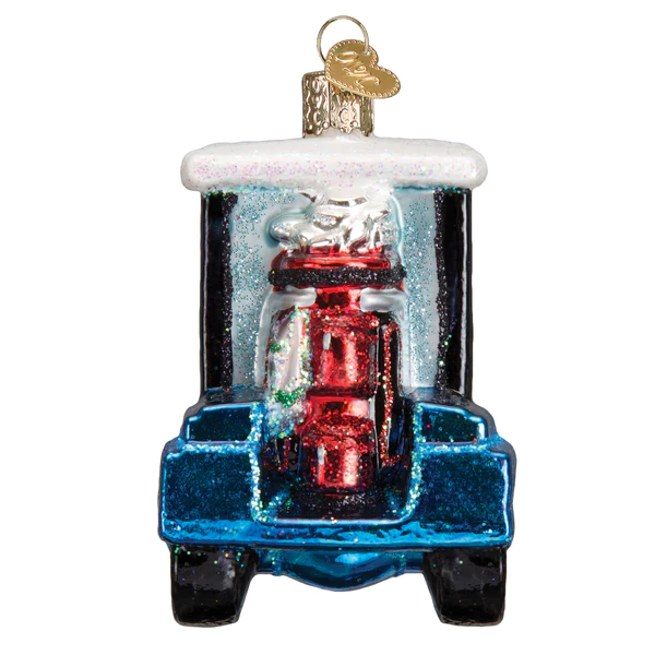 Golf Cart Santa Old World Christmas Ornament