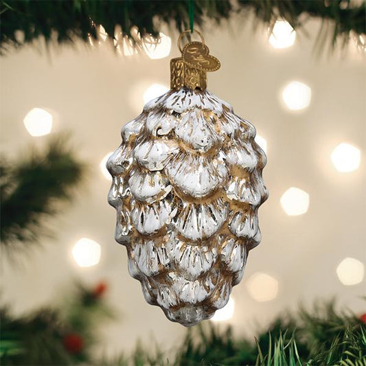 Vintage Pine Cone Old World Christmas Glass Ornament