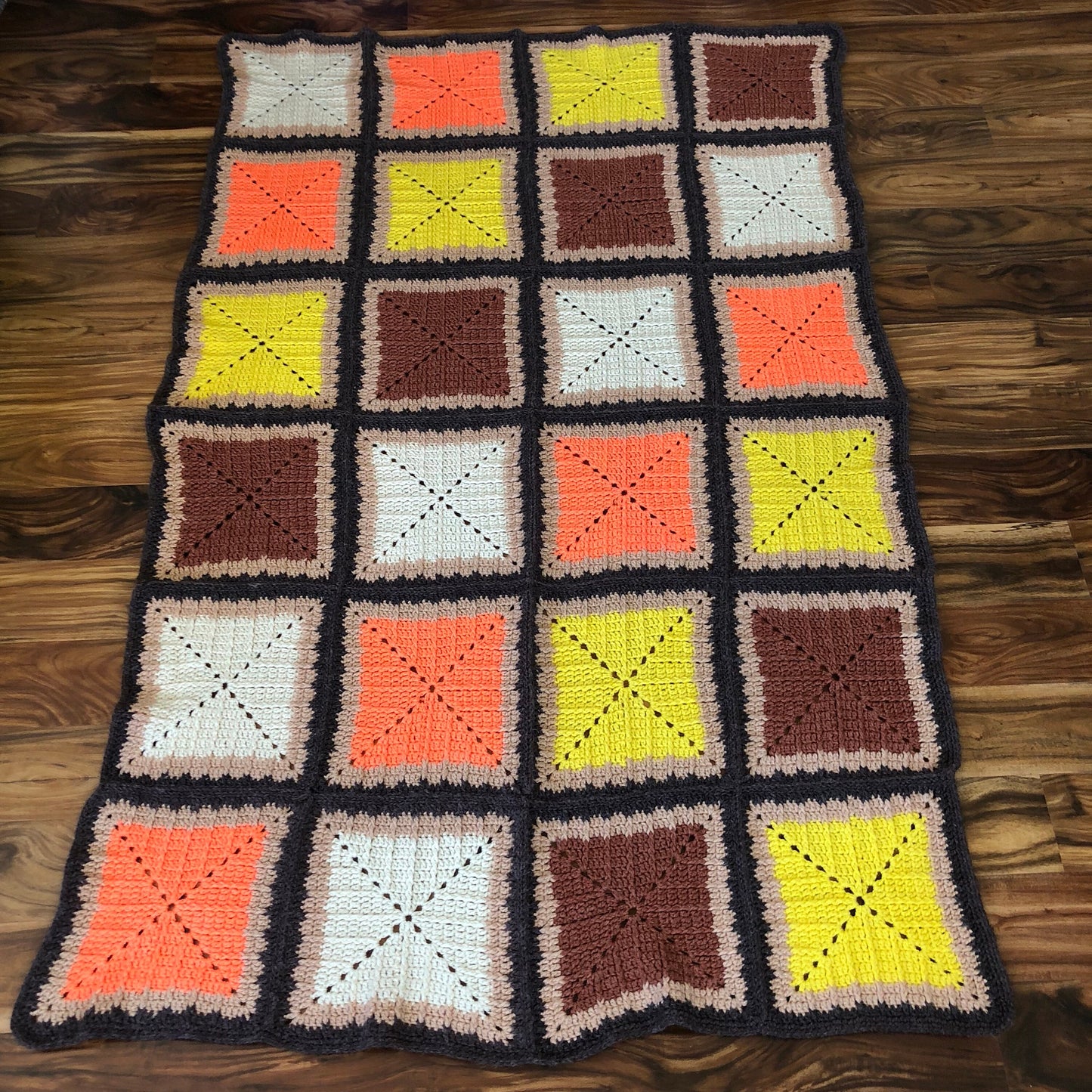 Vintage Afghan Crotchet Blanket