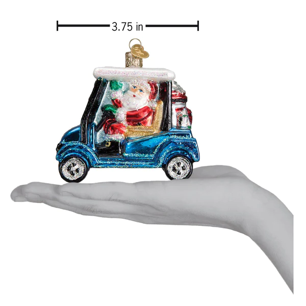 Golf Cart Santa Old World Christmas Ornament