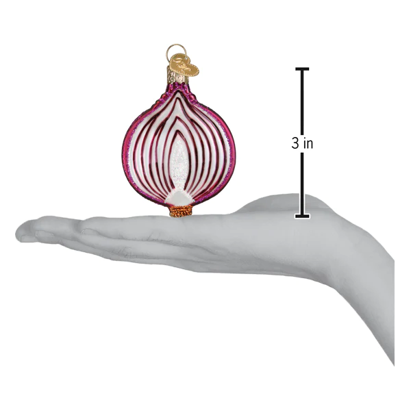 Red Onion Blown Glass Tree Ornament by Old World Christmas™