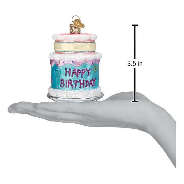 Happy Birthday Cake Old World Christmas Ornament