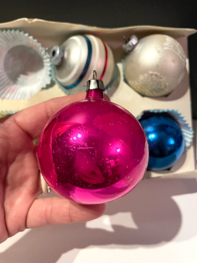 Vintage Shiny Brite Christmas Ornaments