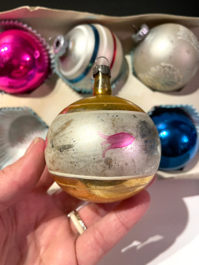 Vintage Shiny Brite Christmas Ornaments