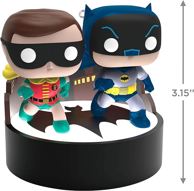 Batman & Robin Funko Pop - Magic Light and Sound Hallmark Ornament 2023
