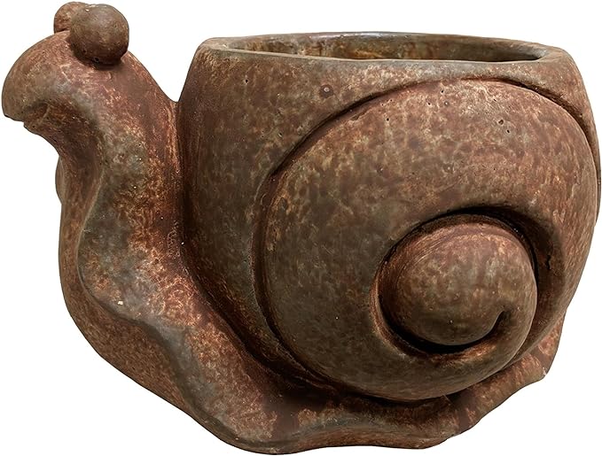 Small Snail Planter - Rust