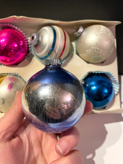 Vintage Shiny Brite Christmas Ornaments