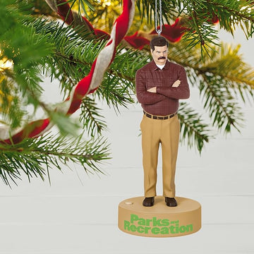 Ron Swanson Parks & Recreation - Magic Sound Hallmark Keepsake Ornament 2023