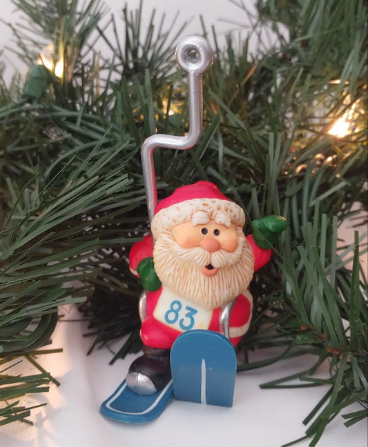 Santa Ski Lift Christmas Ornament