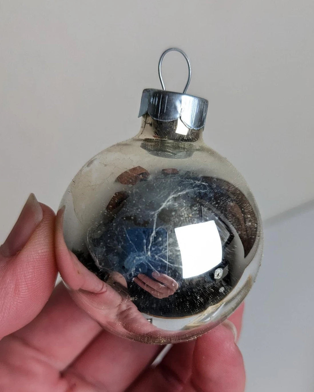 Vintage Small Silver Christmas Ornaments