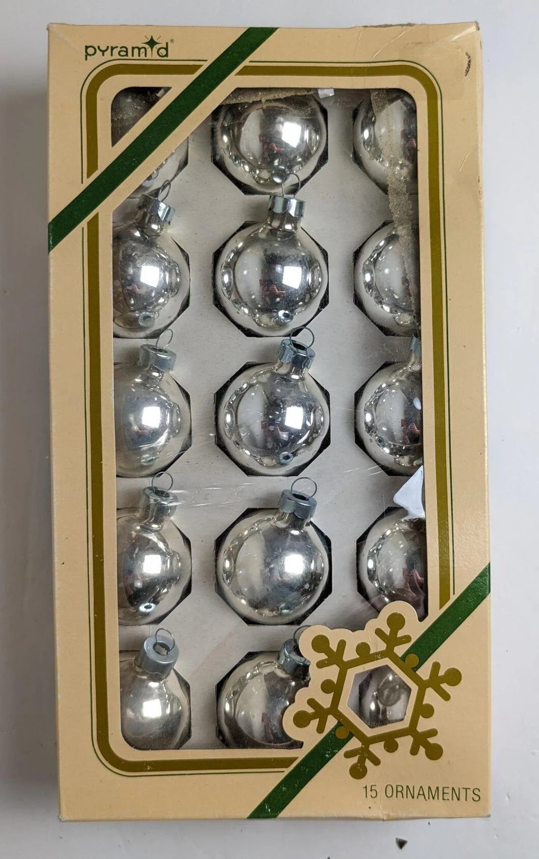 Vintage Small Silver Christmas Ornaments