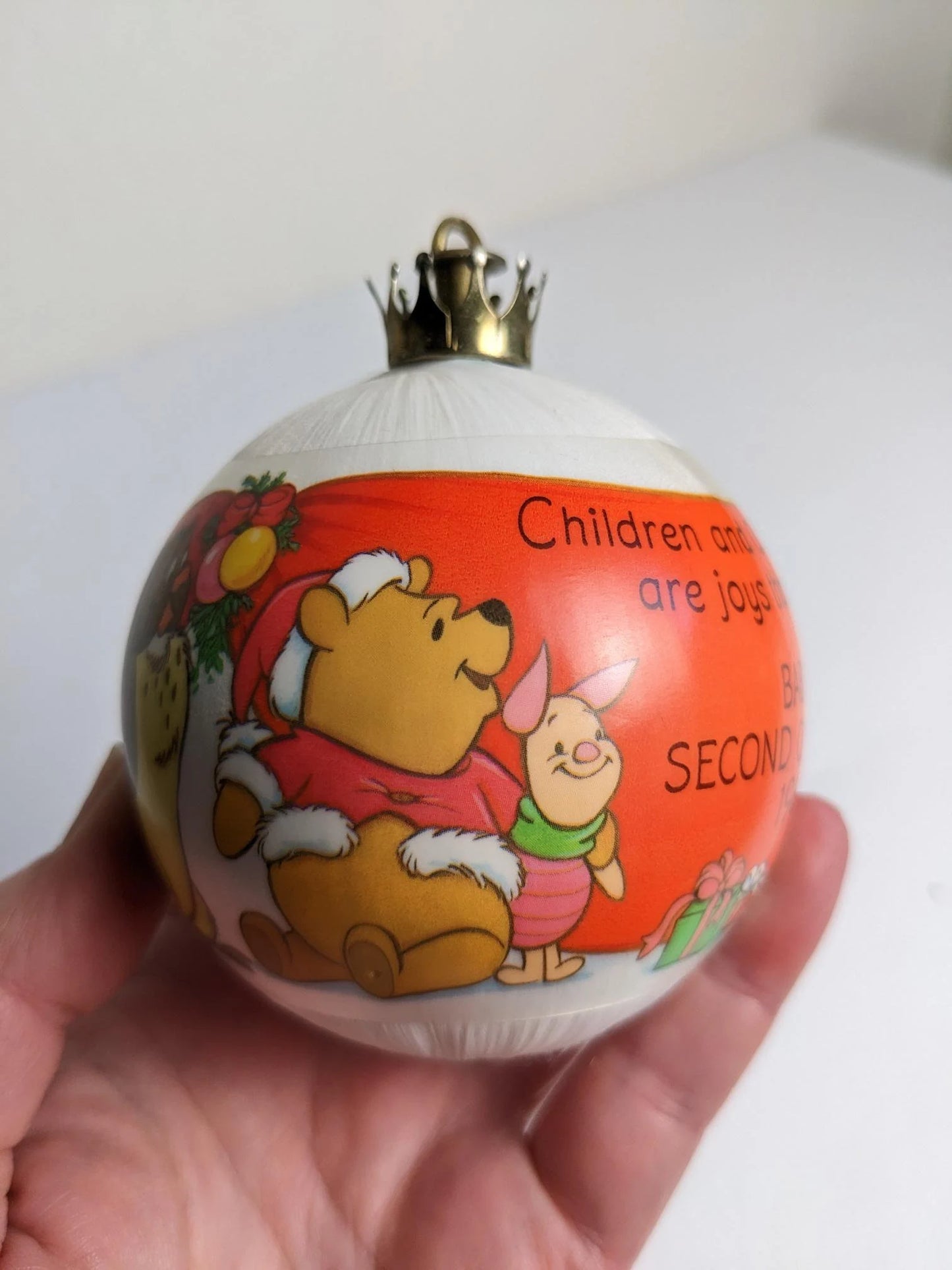 Vintage 1984 Winnie the Pooh Baby's Second Christmas Ornament